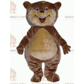 BIGGYMONKEY™ Big Smiling Brown & Tan Plush Teddy Bear Mascot