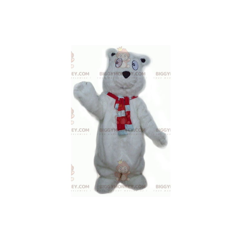 Cute Big Furry White Bear BIGGYMONKEY™ Mascot Costume - Cute Big Furry White Bear BIGGYMONKEY™ Mascot Costume -