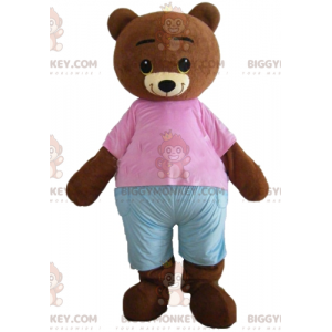 BIGGYMONKEY™ Mascottekostuum voor kleine bruine bruine beer met