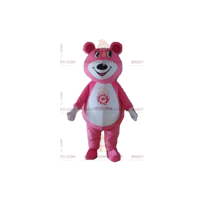 Kostium maskotki różowo-białego misia BIGGYMONKEY™ - Kostium maskotki różowo-białego misia BIGGYMONKEY™ -
