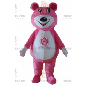 Fantasia de mascote de ursinho de pelúcia rosa e branco BIGGYMONKEY™ - Mascote urso - BIGGYMONKEY_02589 - BiggyMonkey.com