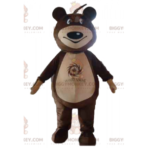 Brun och solbränd nallebjörn BIGGYMONKEY™ maskotdräkt -