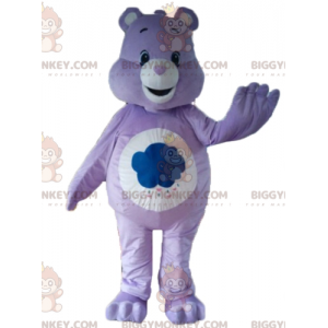 Kostým maskota BIGGYMONKEY™ Purple and White Care Bear Cloud –