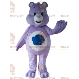 Traje de mascote de nuvem de Urso Carinhoso Roxo e Branco