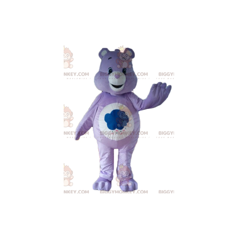BIGGYMONKEY™ Lilla og hvid Care Bear Cloud Mascot Costume - BIGGYMONKEY™ Lilla og hvid Care Bear Cloud Mascot Costume -