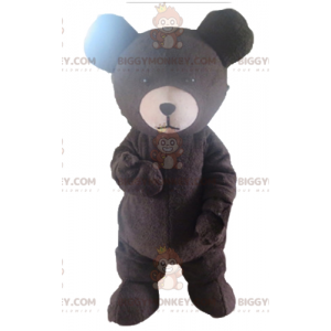 BIGGYMONKEY™ Big Brown and White Bear Mascot Costume -