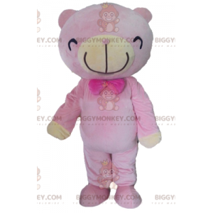 Costume mascotte BIGGYMONKEY™ Teddy Bear rosa e beige -