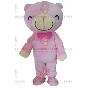 Roze en beige teddybeer BIGGYMONKEY™ mascottekostuum -