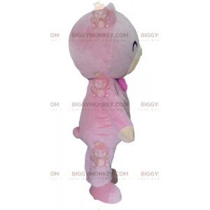 Costume de mascotte BIGGYMONKEY™ d'ours en peluche rose et beige - Mascotte d'ours - BIGGYMONKEY_02599 - BiggyMonkey.com