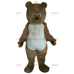 Kostým hnědobílého hlodavce Teddy BIGGYMONKEY™ maskota –