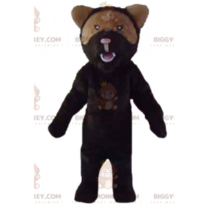 BIGGYMONKEY™ Maskottchenkostüm eines brüllenden Schwarz- und