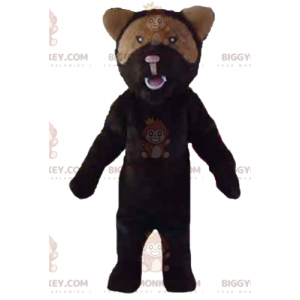 Traje de mascote BIGGYMONKEY™ de Urso Preto e Pardo rugindo –