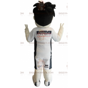 Blauäugiger sportlicher Junge BIGGYMONKEY™ Maskottchen-Kostüm -