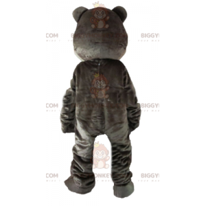 BIGGYMONKEY™-mascottekostuum grijze en bruine bever met grote