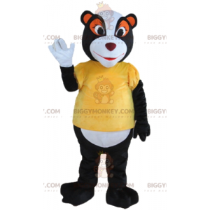 Černobílá oranžová Kostým mývala skunka BIGGYMONKEY™ maskota –