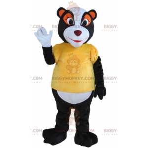 Μαύρο Λευκό Πορτοκαλί Κοστούμι μασκότ BIGGYMONKEY™ Raccoon Skunk - Ζώα του δάσους - BIGGYMONKEY_02605 - BiggyMonkey.com