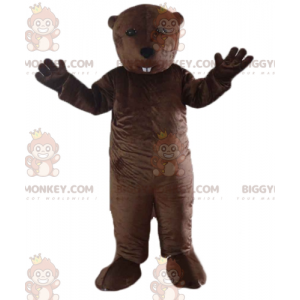 Rodent Brown Beaver Groundhog BIGGYMONKEY™ Mascot Costume -