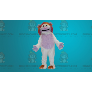 BIGGYMONKEY™ All Furry White & Pink Yeti Mascot Costume -
