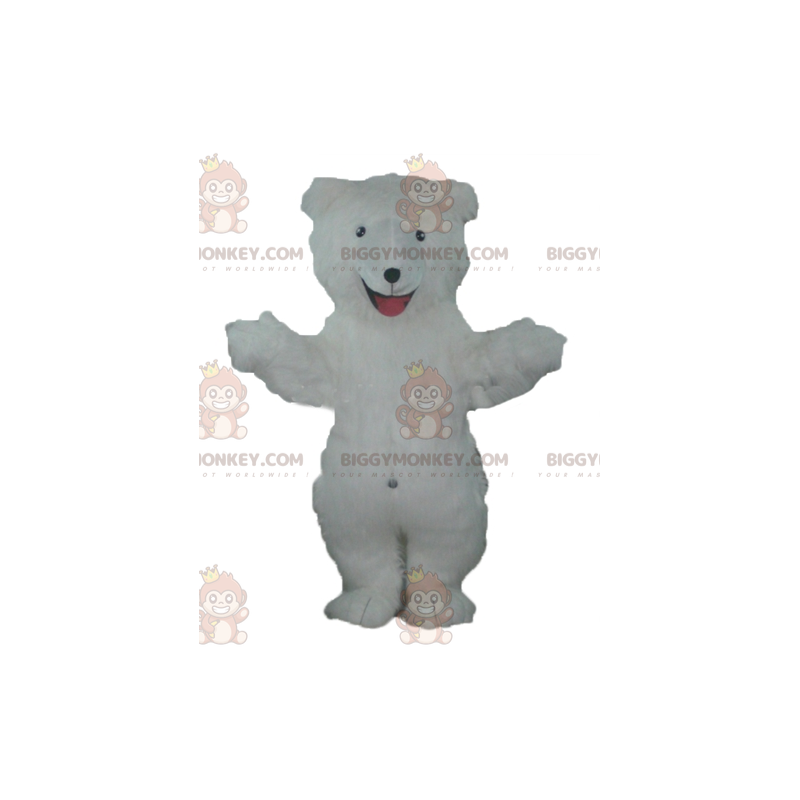 All Hairy White Teddy Bear BIGGYMONKEY™ Mascot Costume - All Hairy White Teddy Bear BIGGYMONKEY™ Mascot Costume -