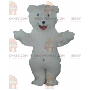 Helt behåret hvid bamse BIGGYMONKEY™ maskotkostume -