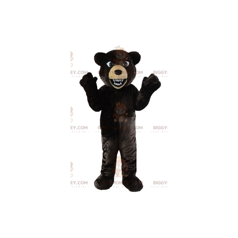 Kostým maskota BIGGYMONKEY™ Black & Tan Bear looking řvoucí - Maskot medvěda - BIGGYMONKEY_02613 - BiggyMonkey.com
