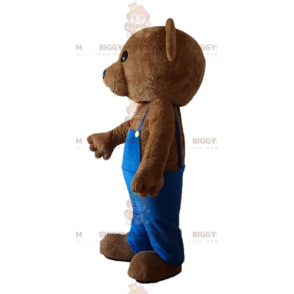 Teddy Bear BIGGYMONKEY™ Maskotdräkt med blå overall -