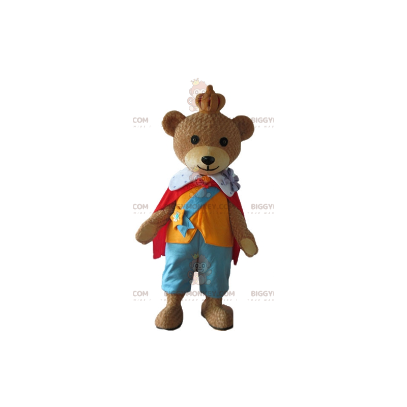Fantasia de mascote de urso pardo BIGGYMONKEY™ com roupa de rei Fantasia de mascote de urso pardo BIGGYMONKEY™ com roupa de rei