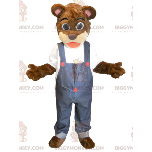 Traje de mascote de macacão de urso pardo BIGGYMONKEY™ –