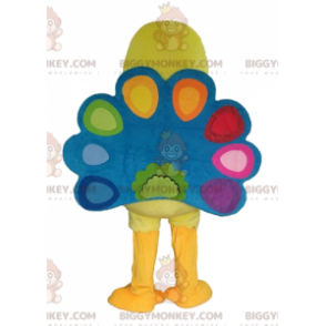 BIGGYMONKEY™ Yellow Peacock Canary Mascot Costume with Colorful