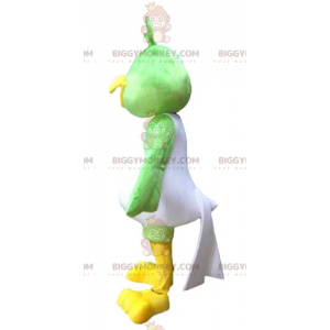 Kostým maskota BIGGYMONKEY™ velkého usměvavého ptáka zeleného bílé a žluté - Zvířecí maskoti - BiggyMonkey.com