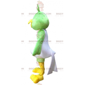 Kostým maskota BIGGYMONKEY™ velkého usměvavého ptáka zeleného bílé a žluté - Zvířecí maskoti - BiggyMonkey.com