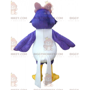 BIGGYMONKEY™ Mascot Costume Big Blue and White Bird with Pink