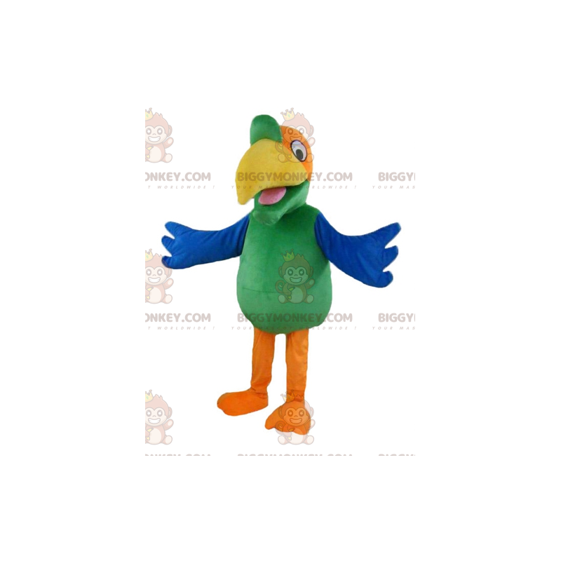 Mycket färgglad söt papegoja BIGGYMONKEY™ maskotdräkt - Mycket färgglad söt papegoja BIGGYMONKEY™ maskotdräkt -