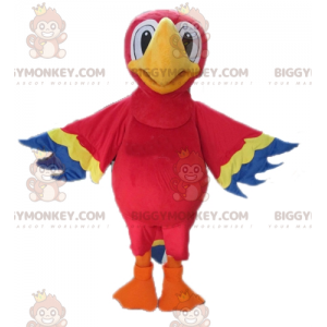 Giant Red Yellow and Blue Parrot BIGGYMONKEY™ Mascot Costume –