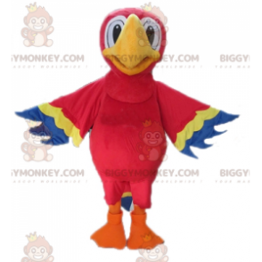 Giant Red Yellow and Blue Parrot BIGGYMONKEY™ Mascot Costume -