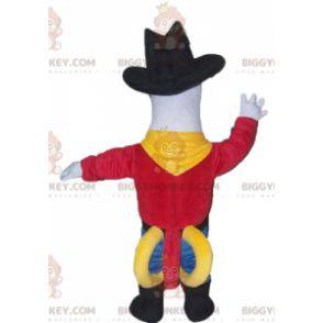 BIGGYMONKEY™ Pigeon Seagull Mascot Costume In Cowboy Outfit –