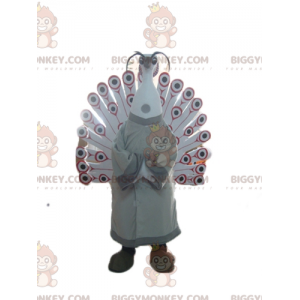 Schattige pauw beige wit rood en zwart BIGGYMONKEY™ mascotte