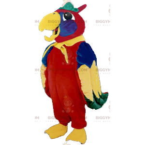Bunter Papagei BIGGYMONKEY™ Maskottchen-Kostüm