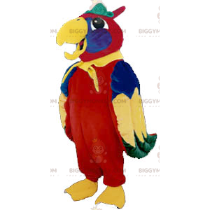Πολύχρωμη στολή μασκότ BIGGYMONKEY™ Parrot - Ζώα της ζούγκλας - BIGGYMONKEY_0264 - BiggyMonkey.com