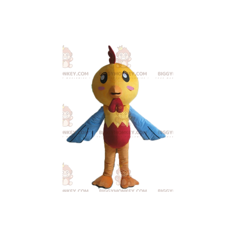 Disfraz de mascota BIGGYMONKEY™ de gallina pollito amarillo Disfraz de mascota BIGGYMONKEY™ de gallina pollito amarillo