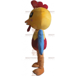Yellow Blue and Red Chick Hen BIGGYMONKEY™ Mascot Costume –