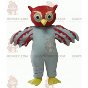 Giant Red and White Owl BIGGYMONKEY™ Mascot Costume - Bird mascot - BIGGYMONKEY_02642 - BiggyMonkey.com