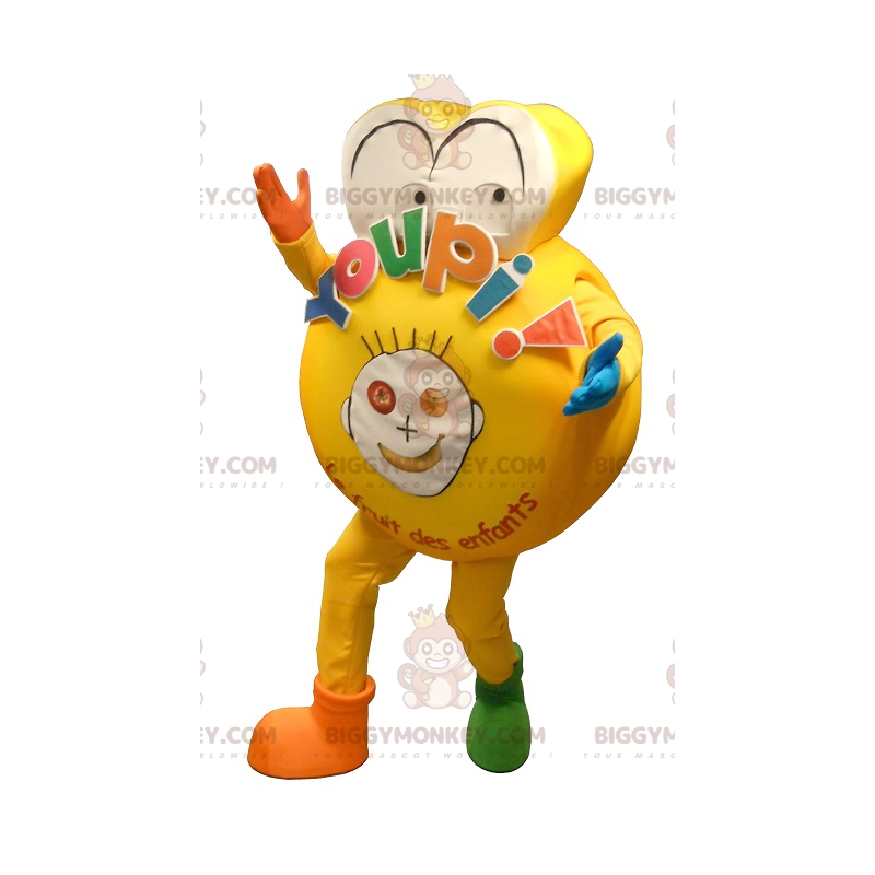Costume mascotte bambino BIGGYMONKEY™ giallo grasso - Costume mascotte bambino BIGGYMONKEY™ giallo grasso -