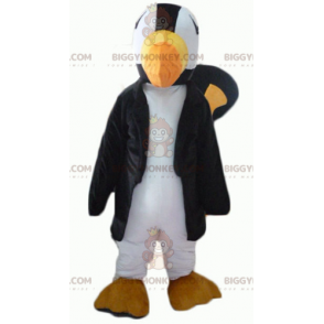  BIGGYMONKEY™ Costume da tucano pappagallo nero bianco e giallo - Animali della giungla - BIGGYMONKEY_02644 - BiggyMonkey.com
