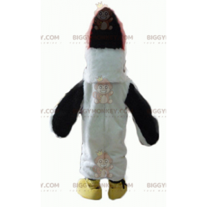 BIGGYMONKEY™ Traje de mascota de hermoso pájaro blanco y negro