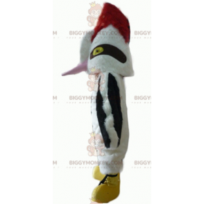 BIGGYMONKEY™ Traje de mascota de hermoso pájaro blanco y negro