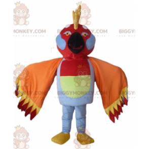 BIGGYMONKEY™ Mascot Costume Multicolor Bird with Feathers on
