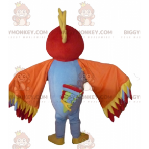 BIGGYMONKEY™ Mascot Costume Multicolor Bird with Feathers on