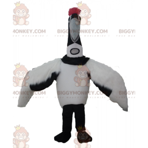 Στολή μασκότ BIGGYMONKEY™ Big Bird Ασπρόμαυρο Migrator Bird -