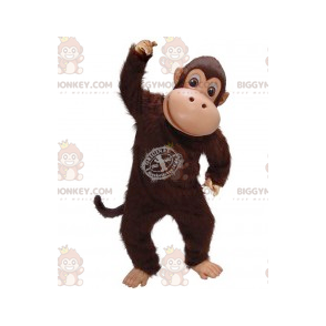 Costume mascotte scimmia scimpanzé marrone BIGGYMONKEY™ -